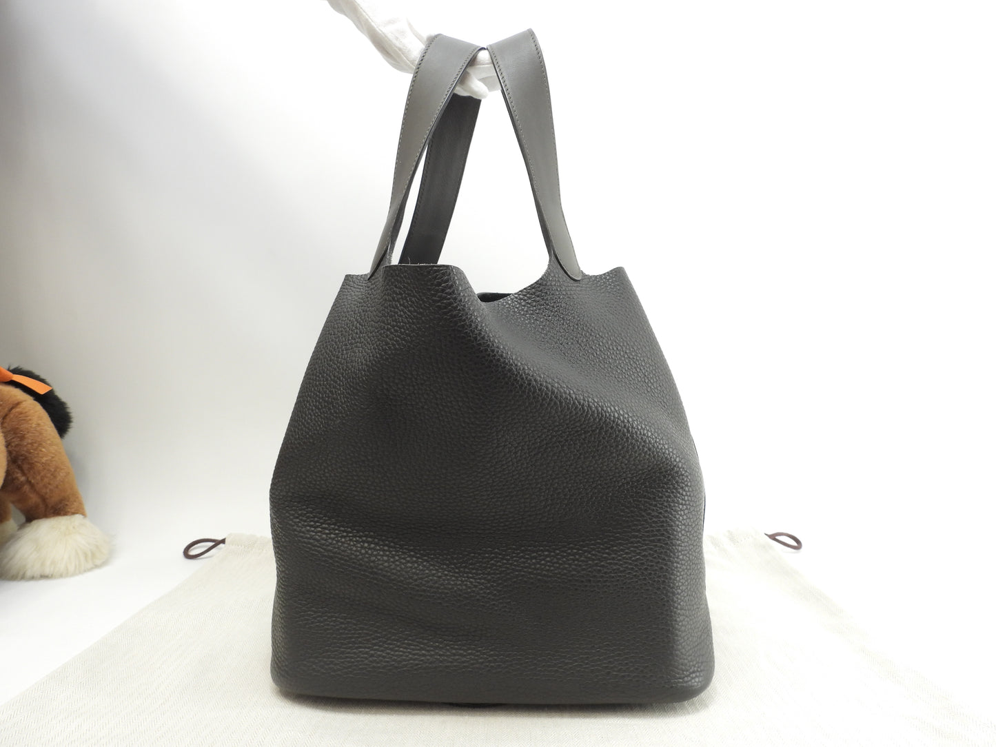 エルメス ピコタンロックGM タッチ/トリヨン/スイフト エタン/グラファイト ハンドバッグ 極美品@□R