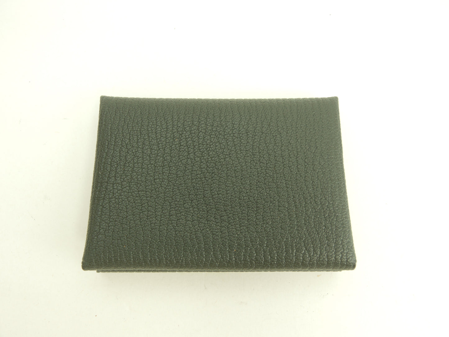 エルメス カルヴィデュオ ヴェルソ シェーブル濃灰ピンク ミニ財布 スモールウォレット 新品@W