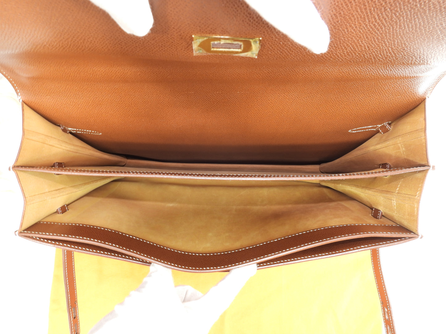 エルメス ケリーデペッシュ38 リセ/コニャック ゴールド金具 ブリーフケース@□F