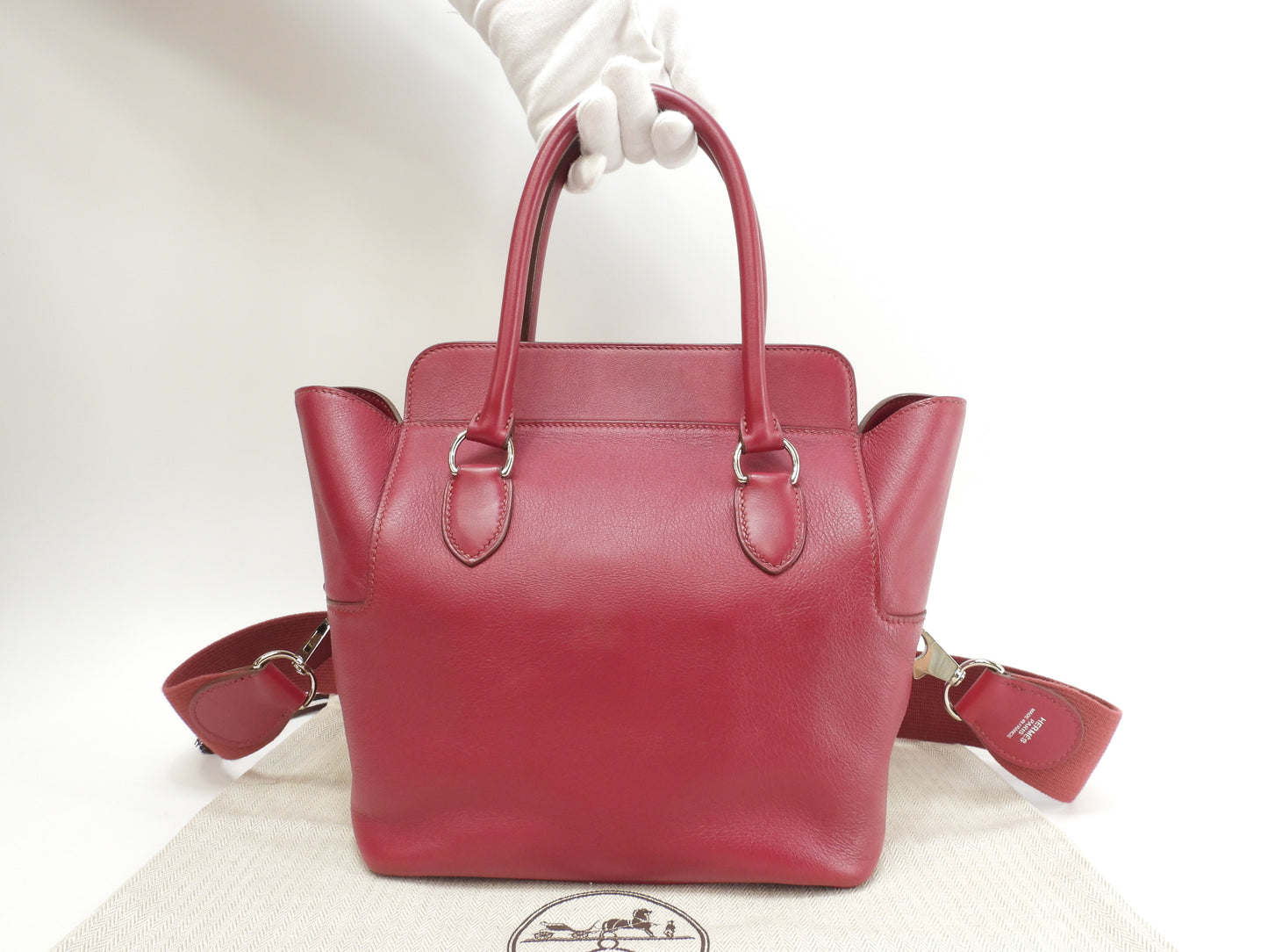 エルメス ツールボックス20 ヴォースイフト ルビー s付ハンドバッグ 美品@□N