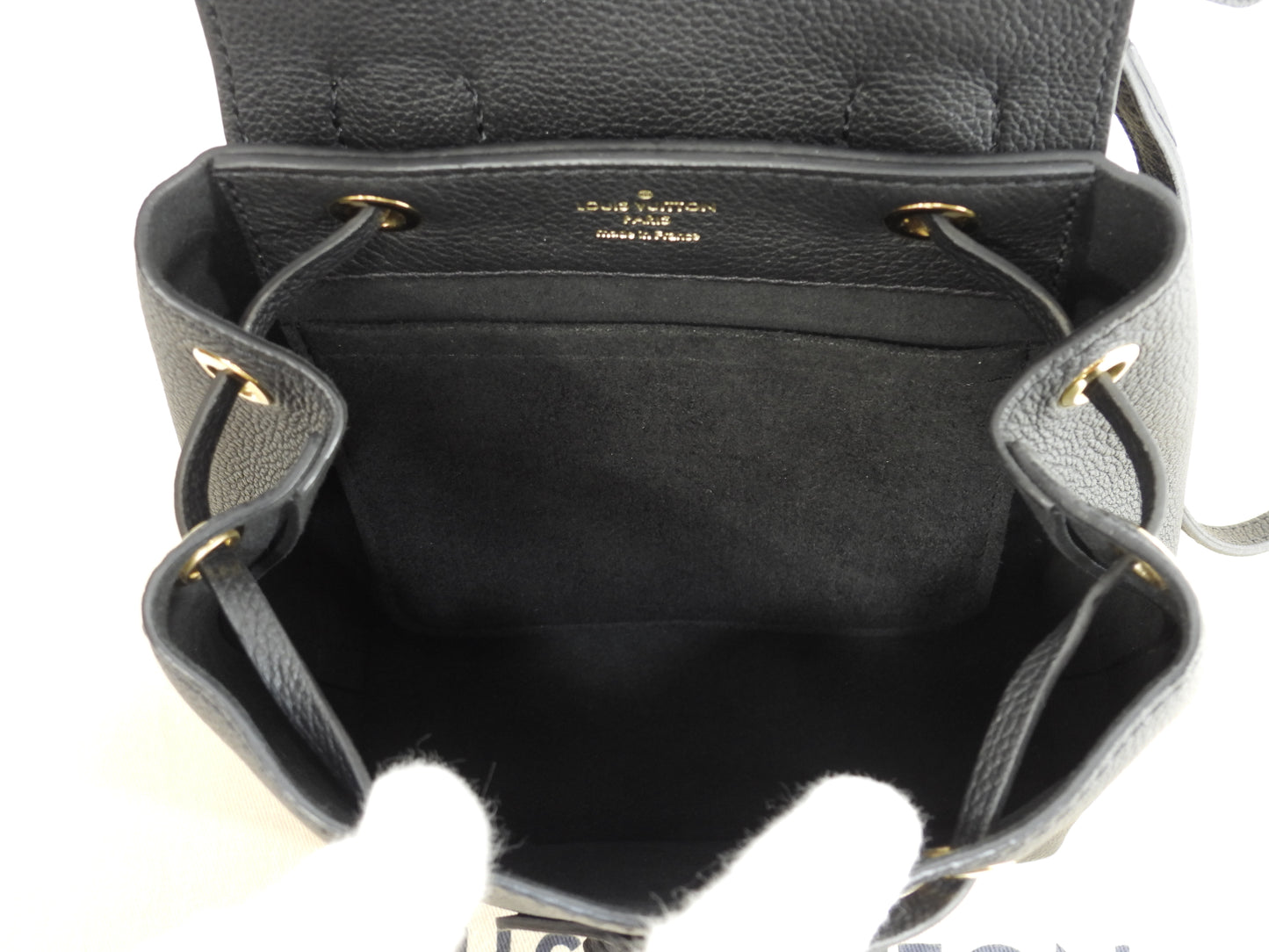 ルイヴィトン ロックミーミニ M54573 フルレザー黒 ポシェット バックパック 極美品@DU0168 2