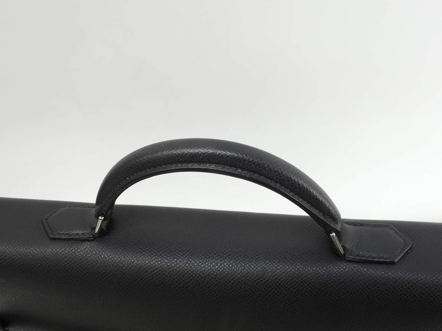 Hermes Kelly Depeche 34 Epson Black Silver Hardware Briefcase @□J 2