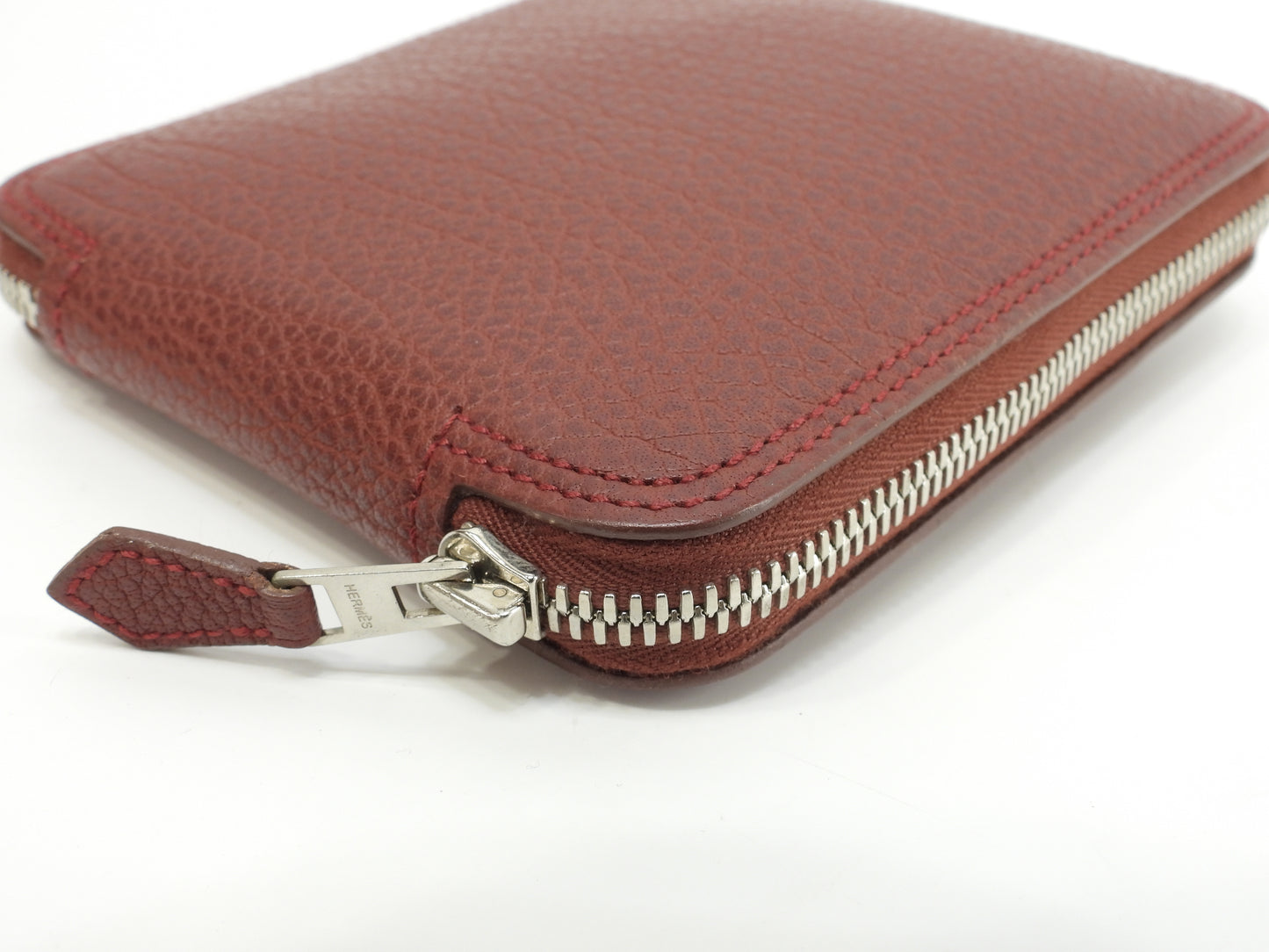 エルメス シルキーポップ シルク白ピンク レザー赤茶 エコバッグ ハンドバッグ@ 1