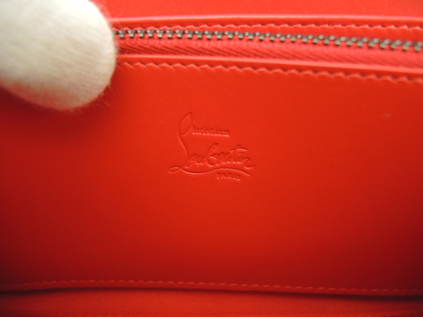 クリスチャンルブタン ロングウォレット シルバースタッズ レザー黒 長財布 パネトーネ 新品@ 5