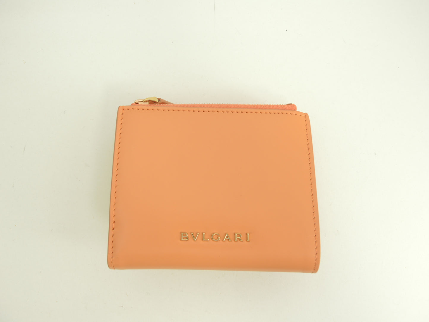 ブルガリ 三折財布 セルペンティ レザー/サーモンピンク フォーエバー スモールウォレット 未使用@ 11