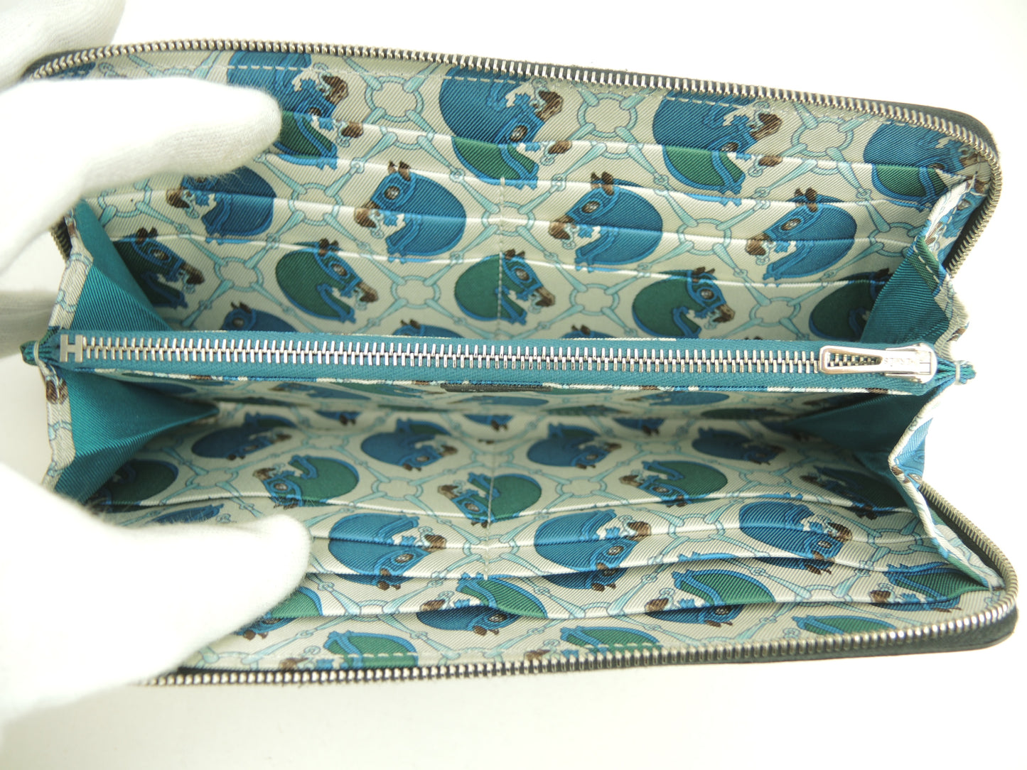 エルメス アザップロングシルクイン ヴォーエプソン黒 ロングウォレット 未使用@A 2