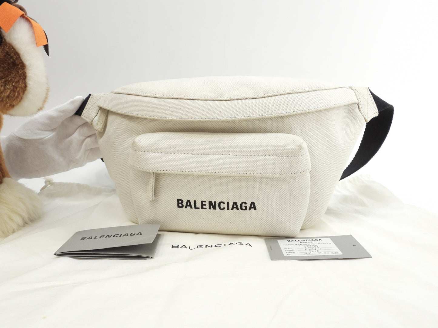 Balenciaga Belt Bag Everyday Cotton Denim White Body Bag Hip Bag @ 33