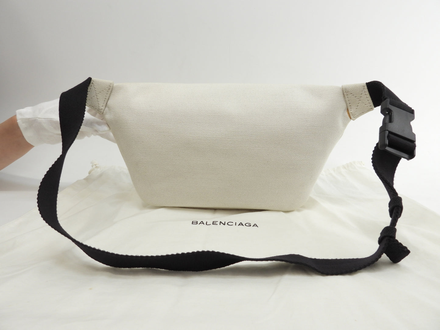 Balenciaga Belt Bag Everyday Cotton Denim White Body Bag Hip Bag @ 33