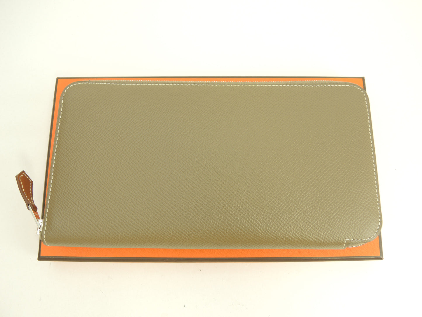 エルメス アザップロングシルクイン エプソン エトープ 長財布 未使用@D 19