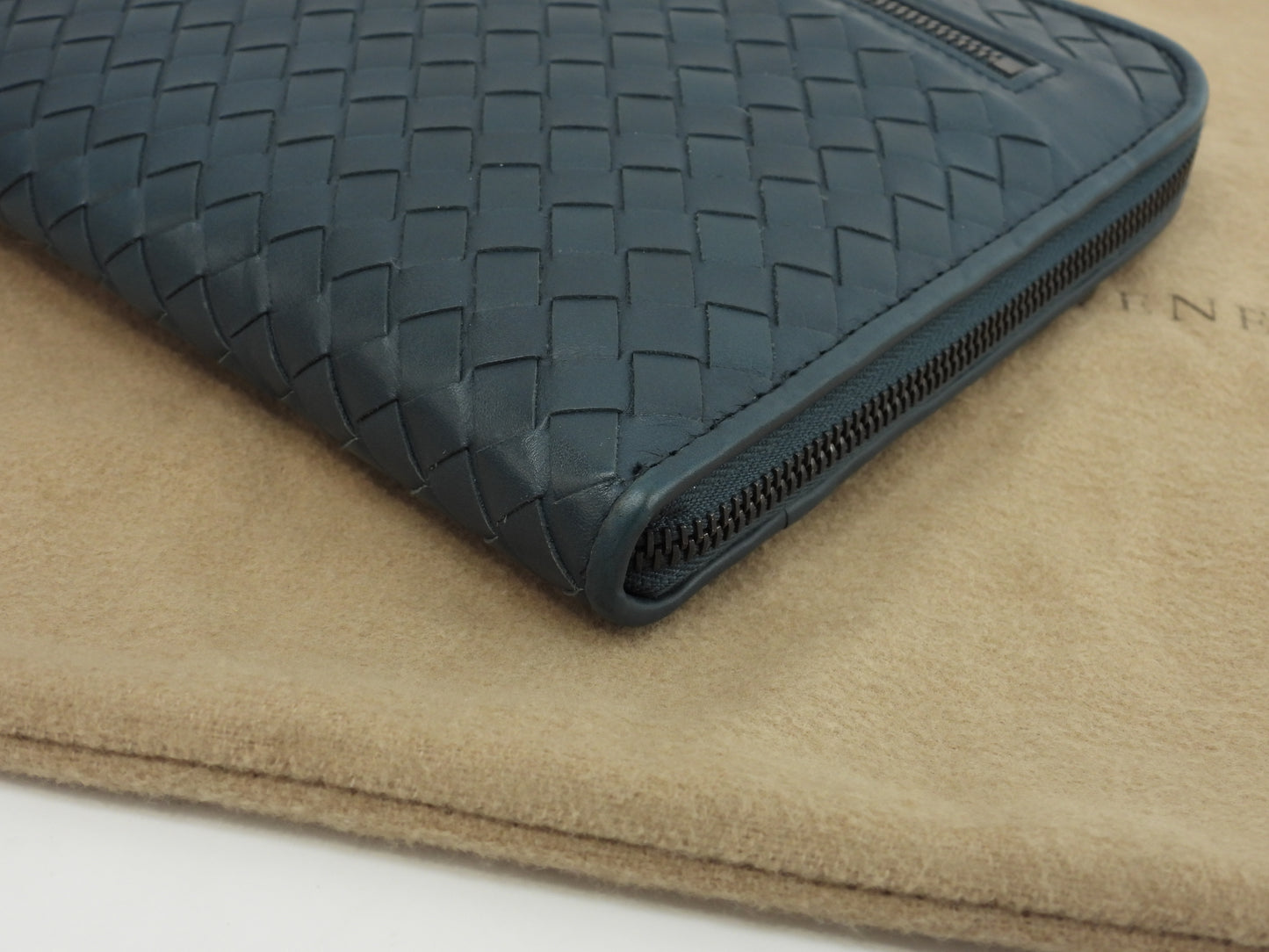 Bottega Veneta Clutch Wallet Intrecciato Leather Verdigris Second Bag @B07898639P