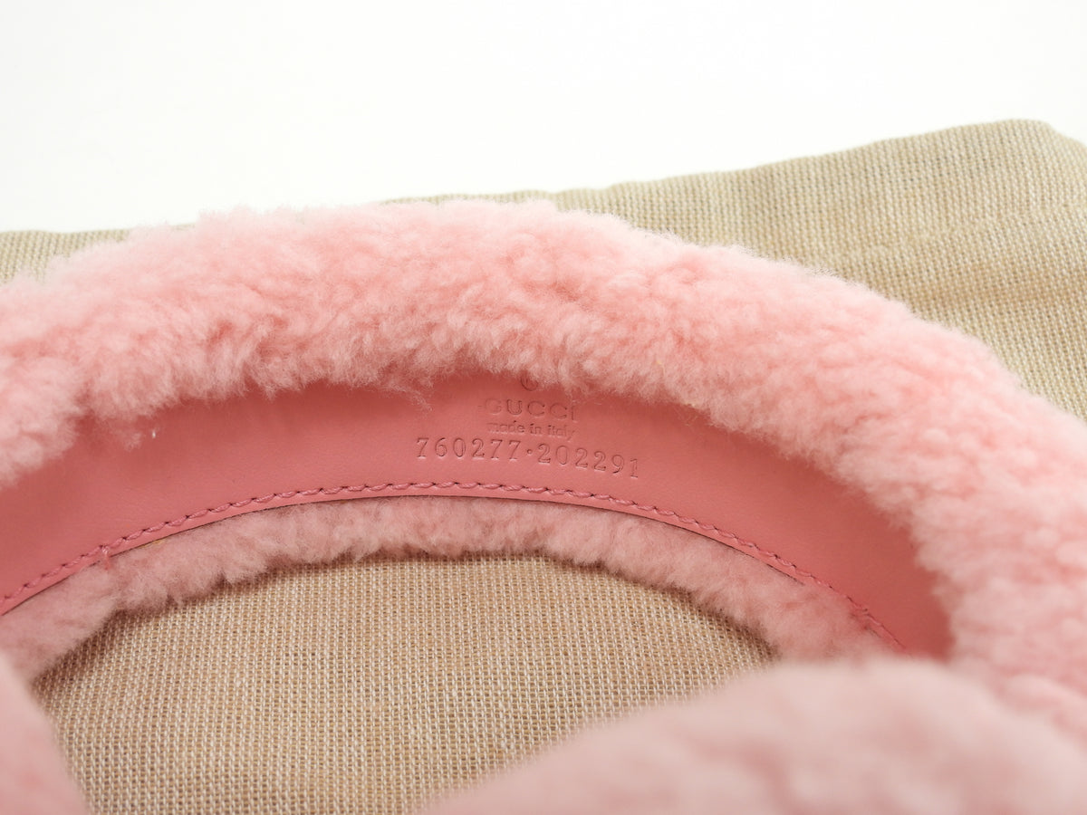 グッチ イヤーマフ シアリングムートン ピンク 耳当て 未使用品@ 1