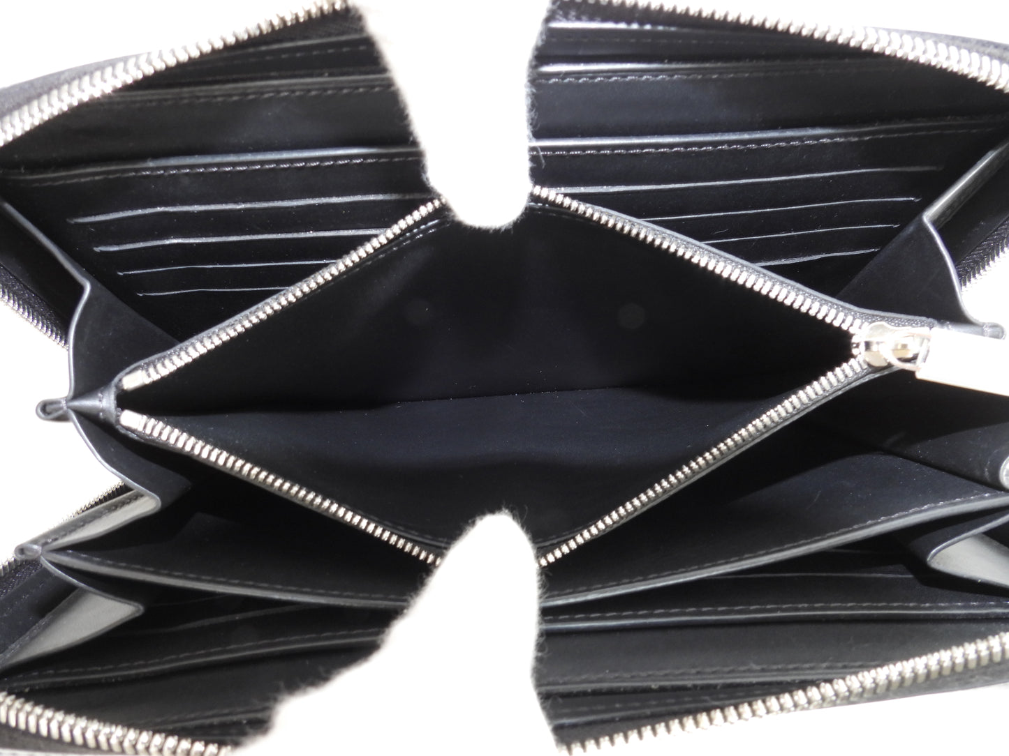 Berluti Itauba White Hankyu Limited Edition Leather Grey Calligraphy Clutch Wallet Bag @E0211F