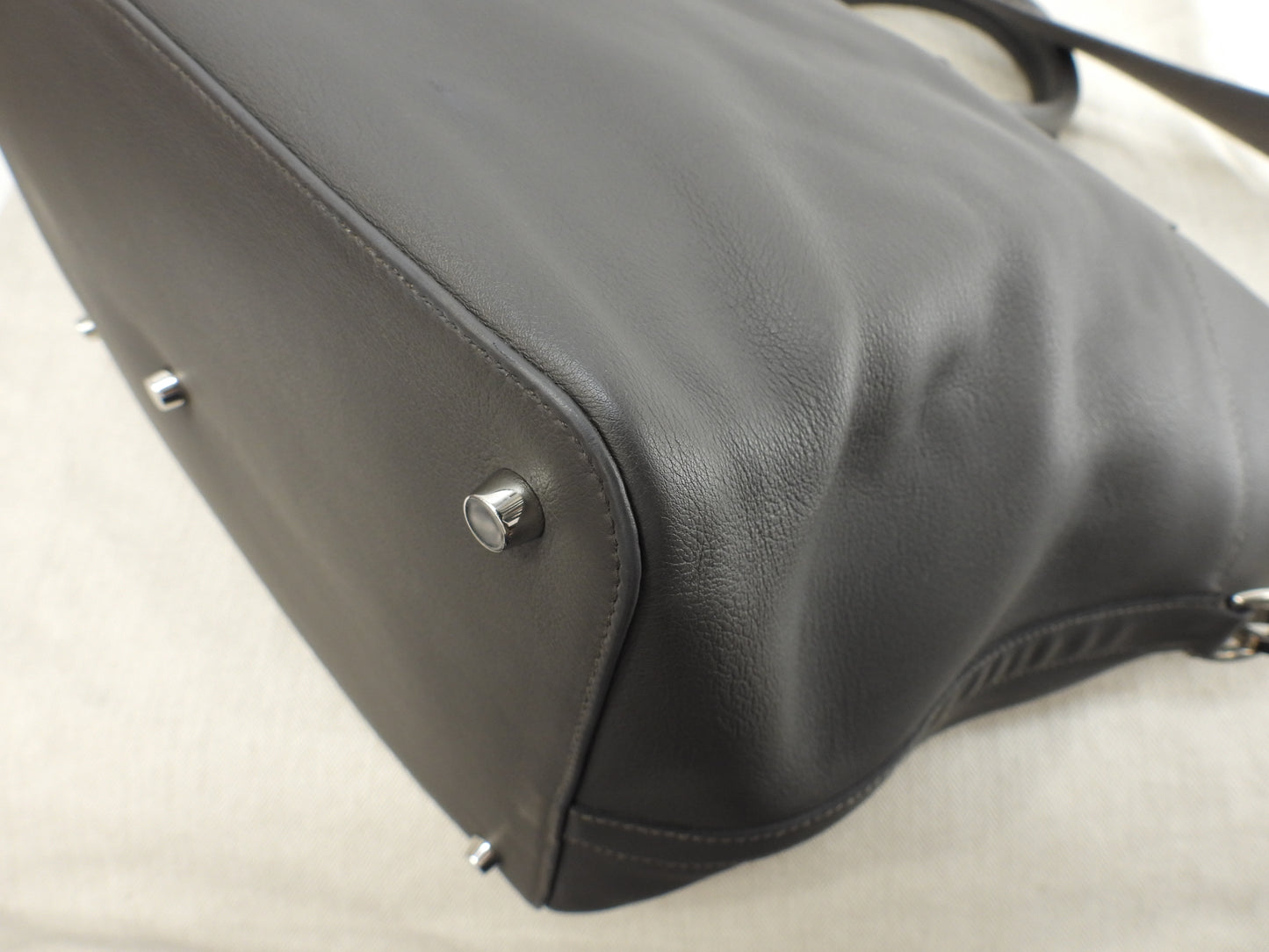 Hermes Toolbox 33 Swift Leather Graphite Men's Tote Bag with Strap @T