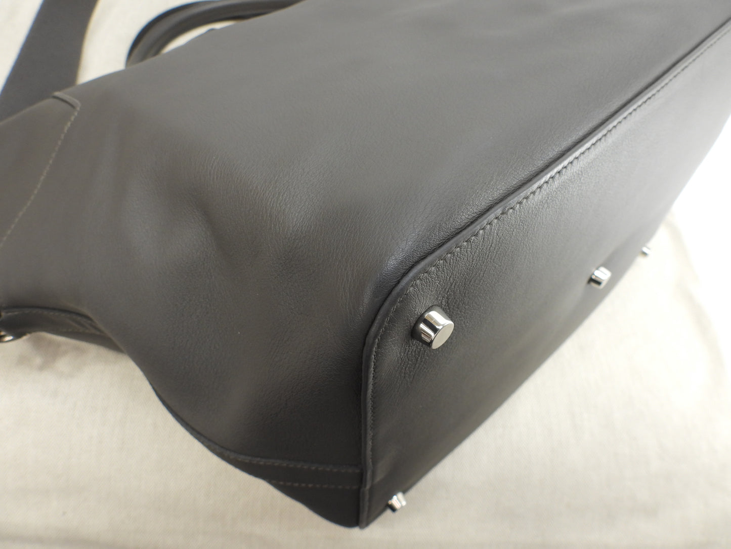Hermes Toolbox 33 Swift Leather Graphite Men's Tote Bag with Strap @T