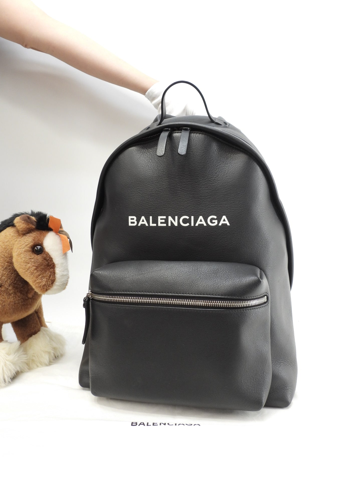 Balenciaga Backpack Medium Everyday Full Leather Black Rucksack Men's Good Condition @ 35