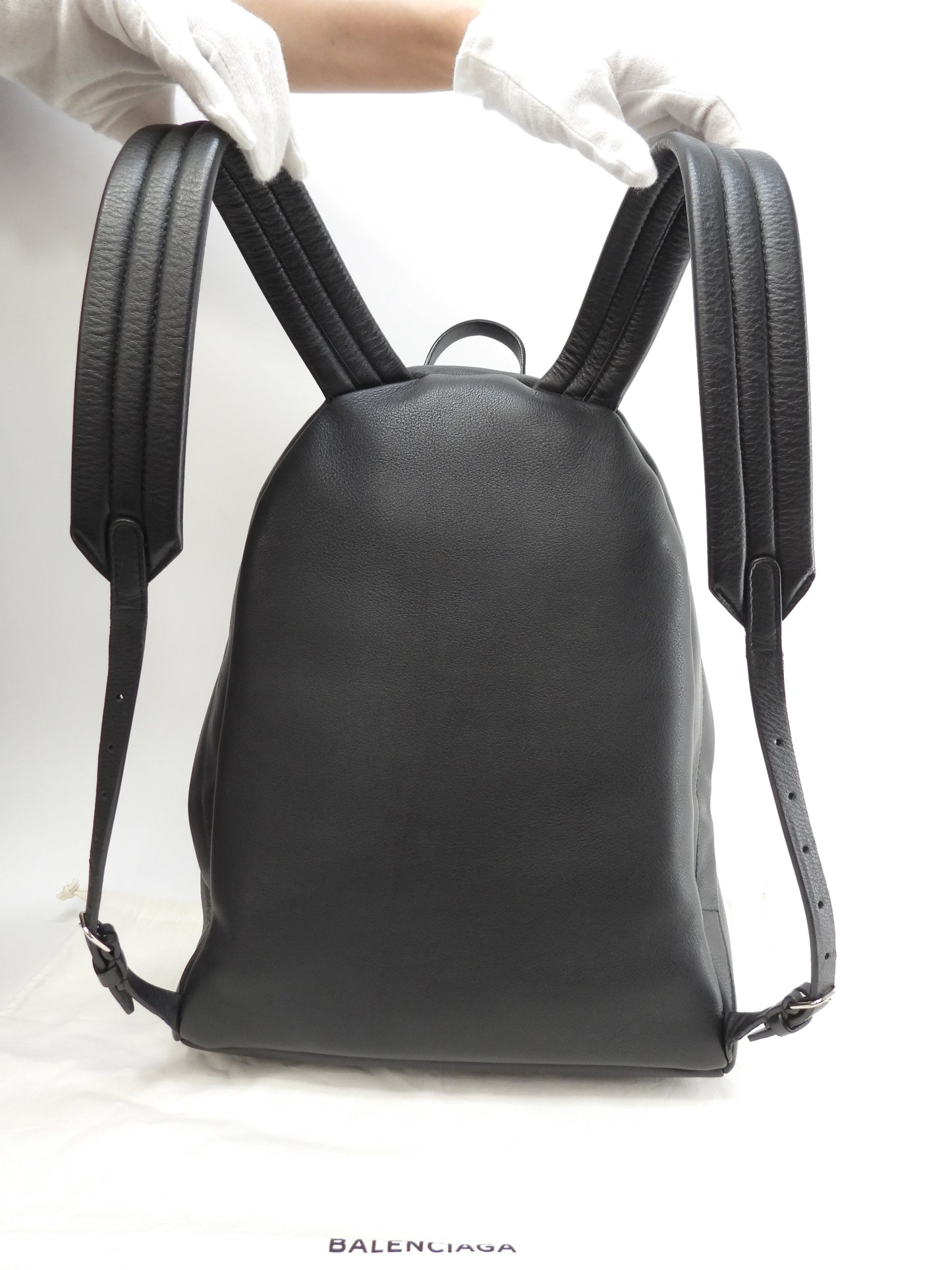 Balenciaga Backpack Medium Everyday Full Leather Black Rucksack Men's Good Condition @ 35