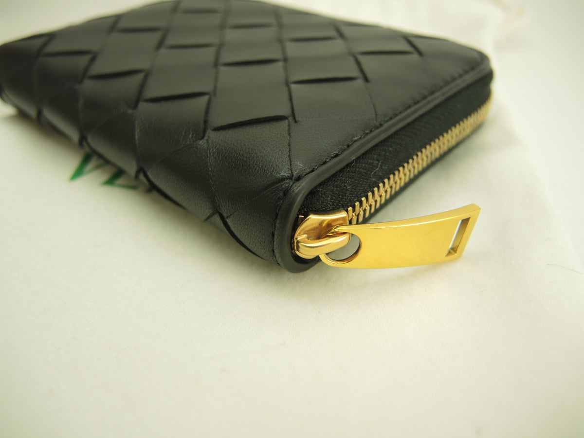 b85 ボッテガヴェネタ イントレチャート コインケース ダークブラウン