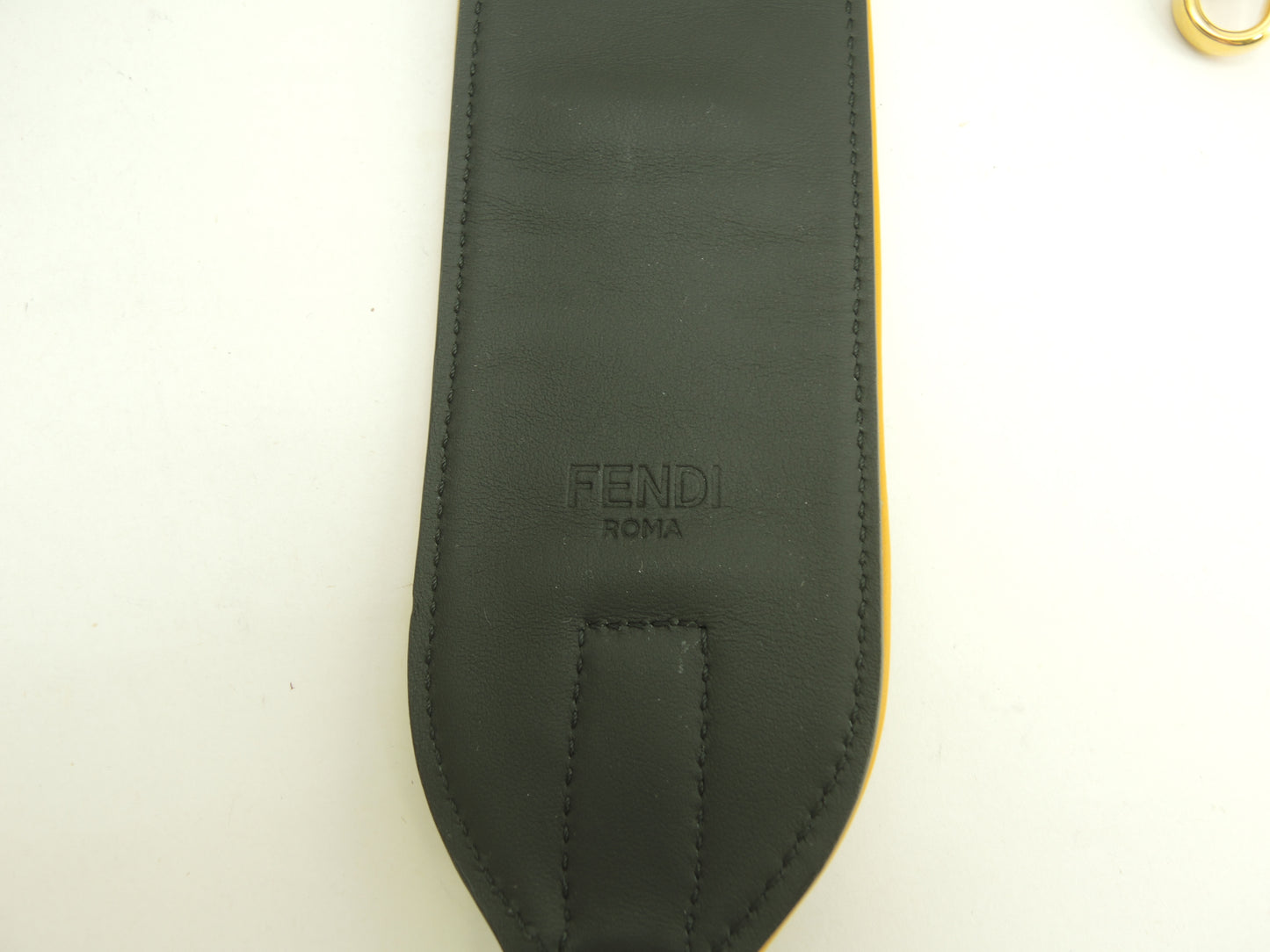 フェンディ ショルダーストラップ FILAコラボ レザー黒黄 未使用@ 6