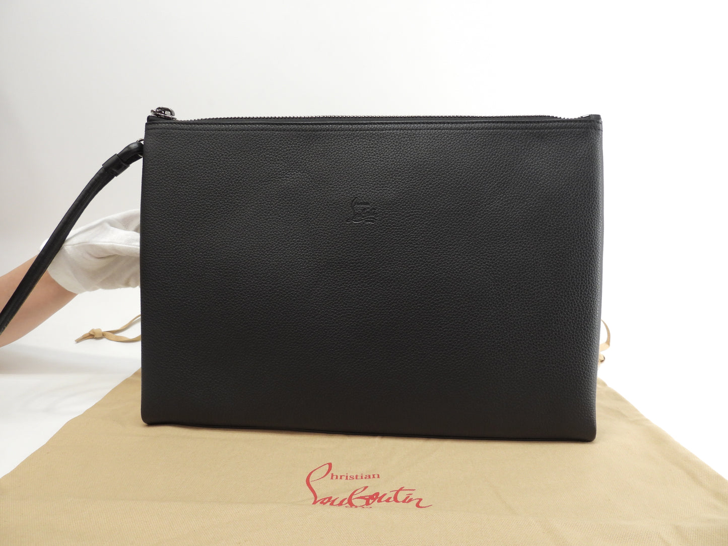 クリスチャンルブタン クラッチバッグ Kaloupouch レザー黒 スタッズ セカンドバッグ 未使用@ 2