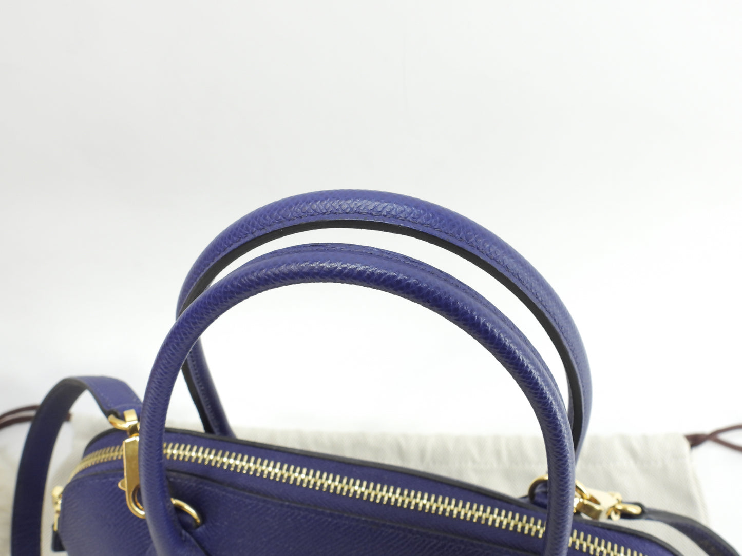 エルメス ボリード27 エプソン ブルーアンクル ゴールド金具 s付ミニハンドバッグ 美品@D 16