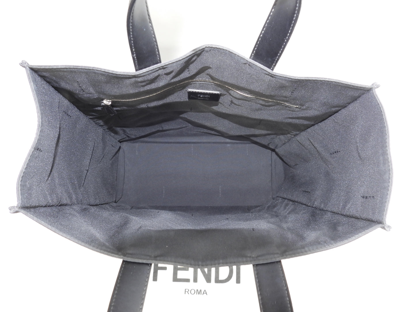 Fendi Tote Bag Bag Bugs Nylon Black Handbag Monster @ 22