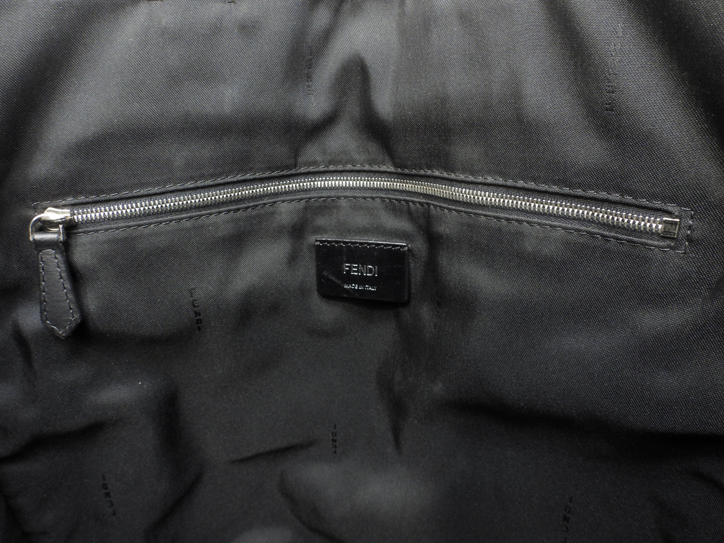 Fendi Tote Bag Bag Bugs Nylon Black Handbag Monster @ 22