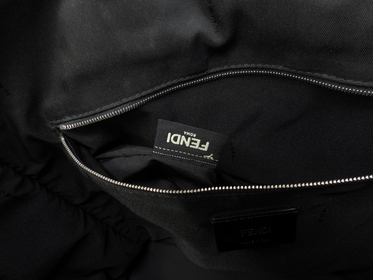Fendi Tote Bag Bag Bugs Nylon Black Handbag Monster @ 22