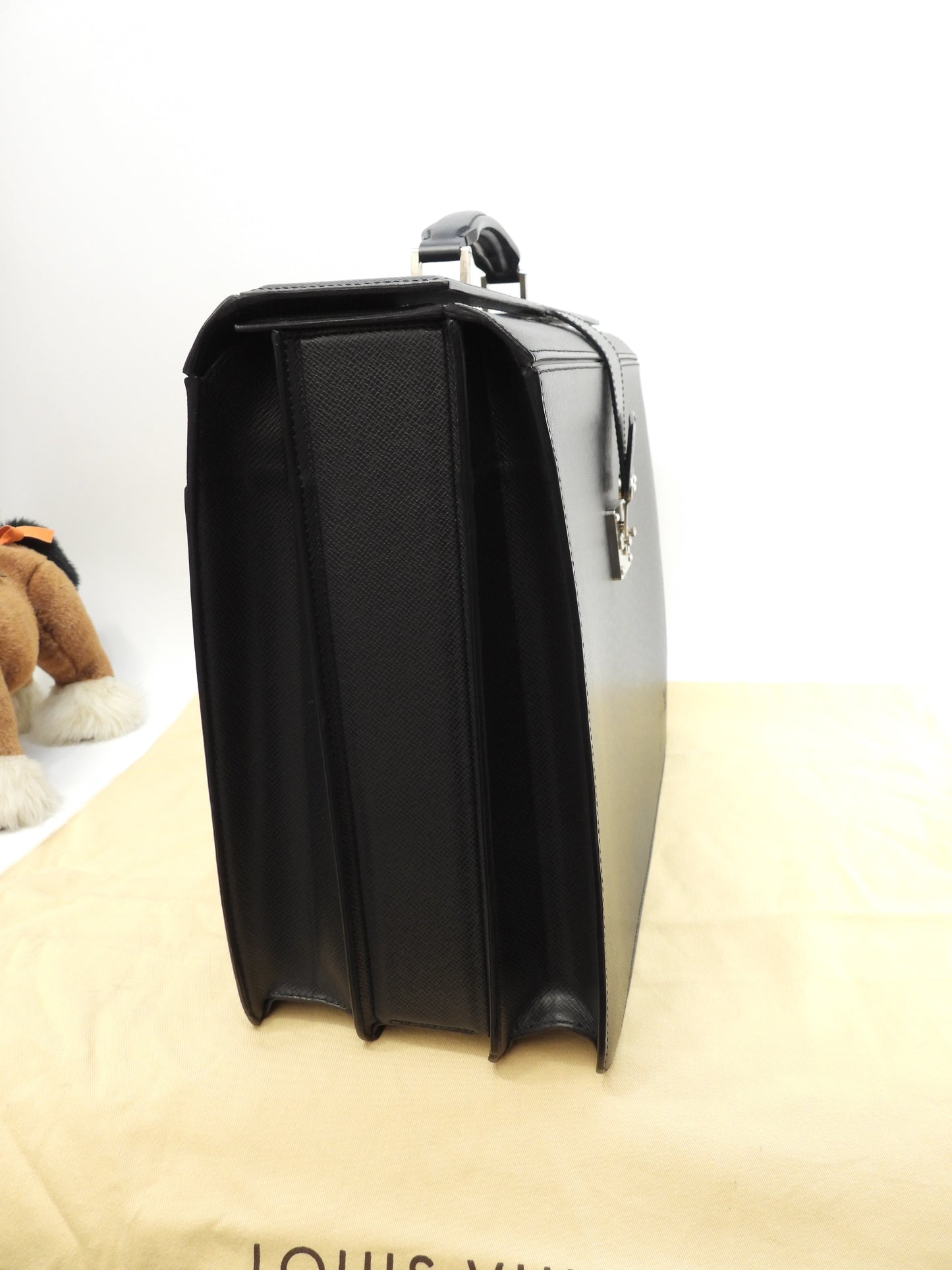 Louis Vuitton Ural M30022 Taiga Black 3-way briefcase Doctor's bag Good condition @RI0101