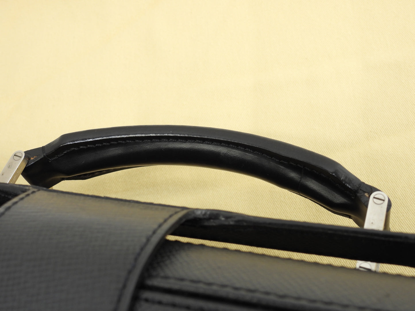 Louis Vuitton Ural M30022 Taiga Black 3-way briefcase Doctor's bag Good condition @RI0101