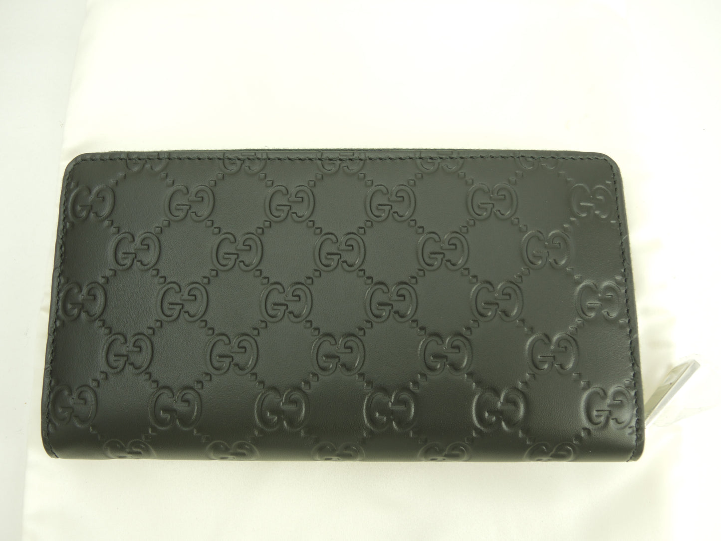 グッチ ロングウォレット ゴースト シマレザー黒 GGスプリーム ラウンドジップ長財布 新品@ 11