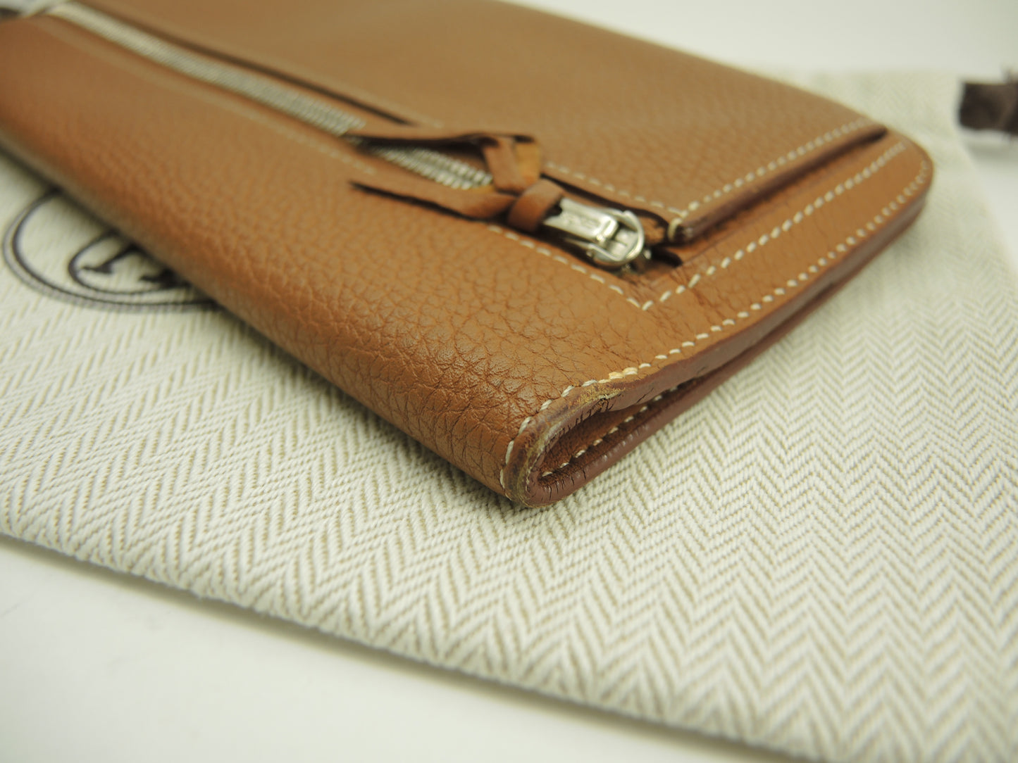 エルメス ドゴンロング トゴ ゴールド シルバー金具 2折長財布@T 3