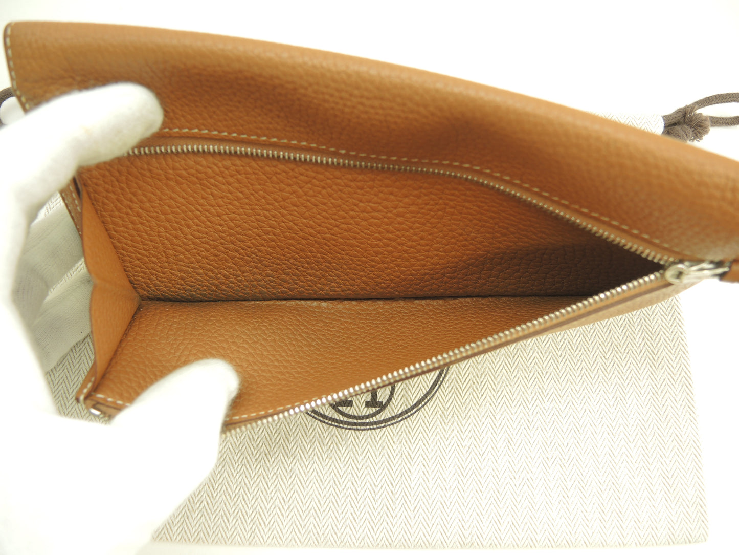 エルメス ドゴンロング トゴ ゴールド シルバー金具 2折長財布@T 3
