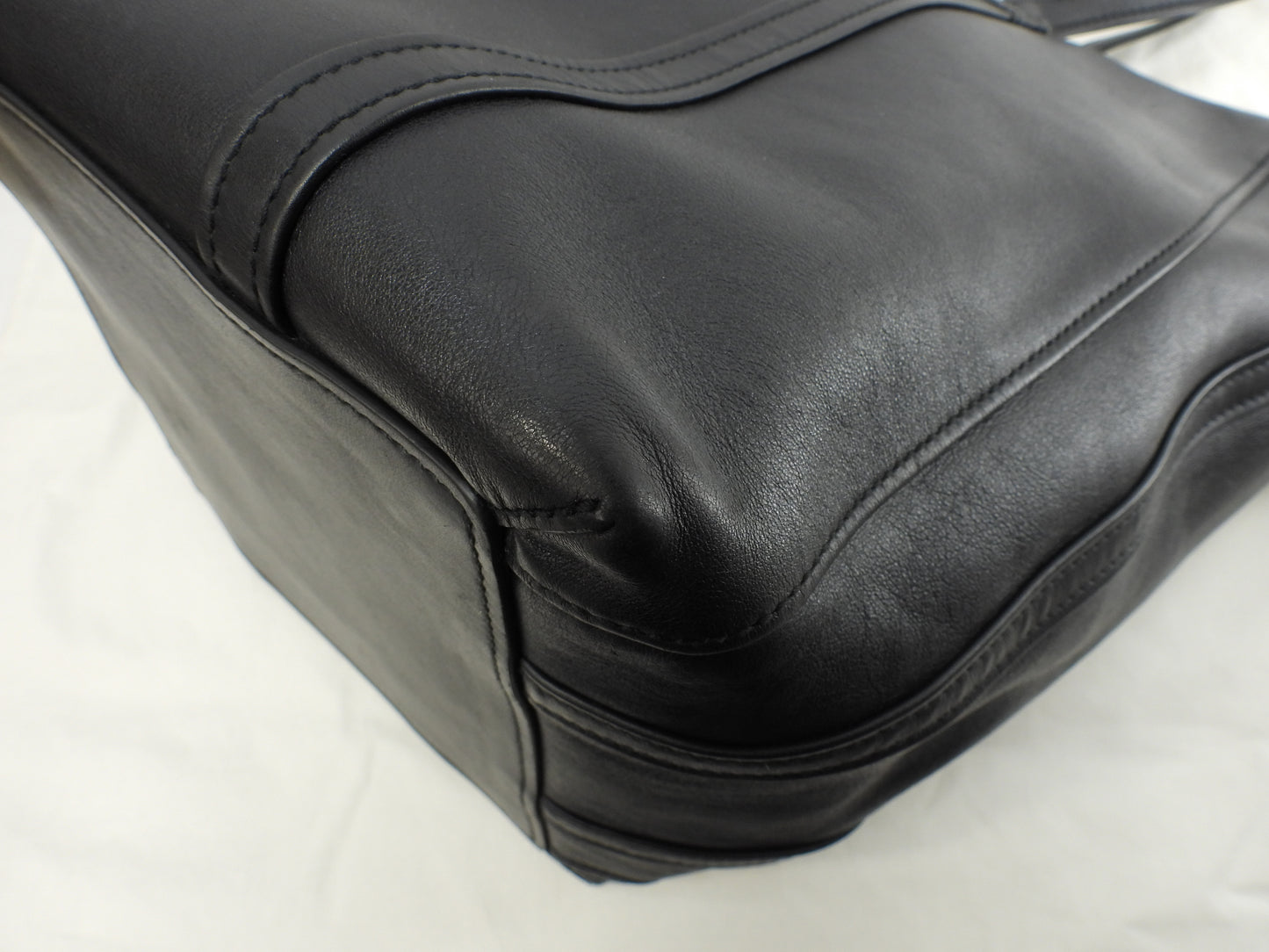 Balenciaga Large Tote Bag, Laundry Cover S, Black Leather, Men's Handbag @ 1