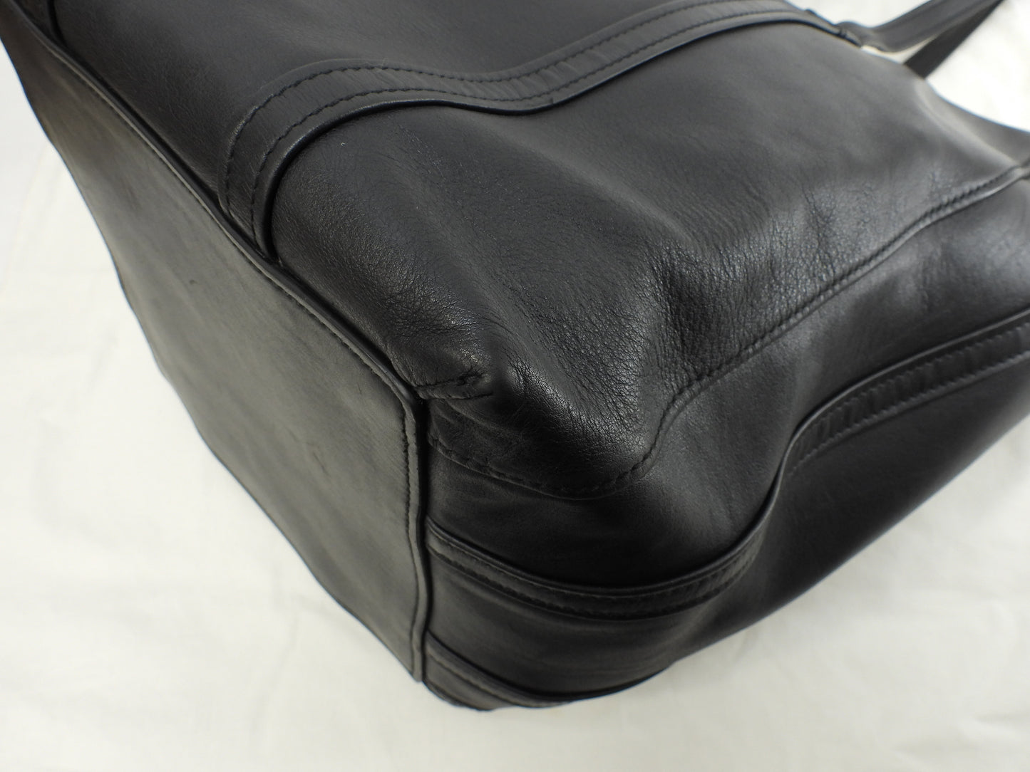 Balenciaga Large Tote Bag, Laundry Cover S, Black Leather, Men's Handbag @ 1