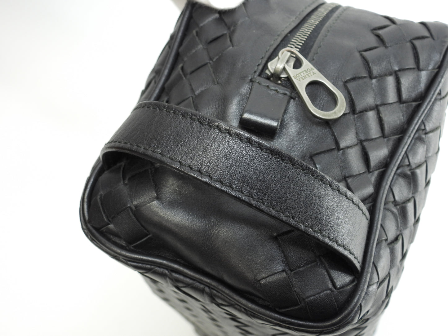 ボッテガヴェネタ クラッチ イントレチャート レザー黒 セカンドバッグ メンズポーチ 美品@ 259