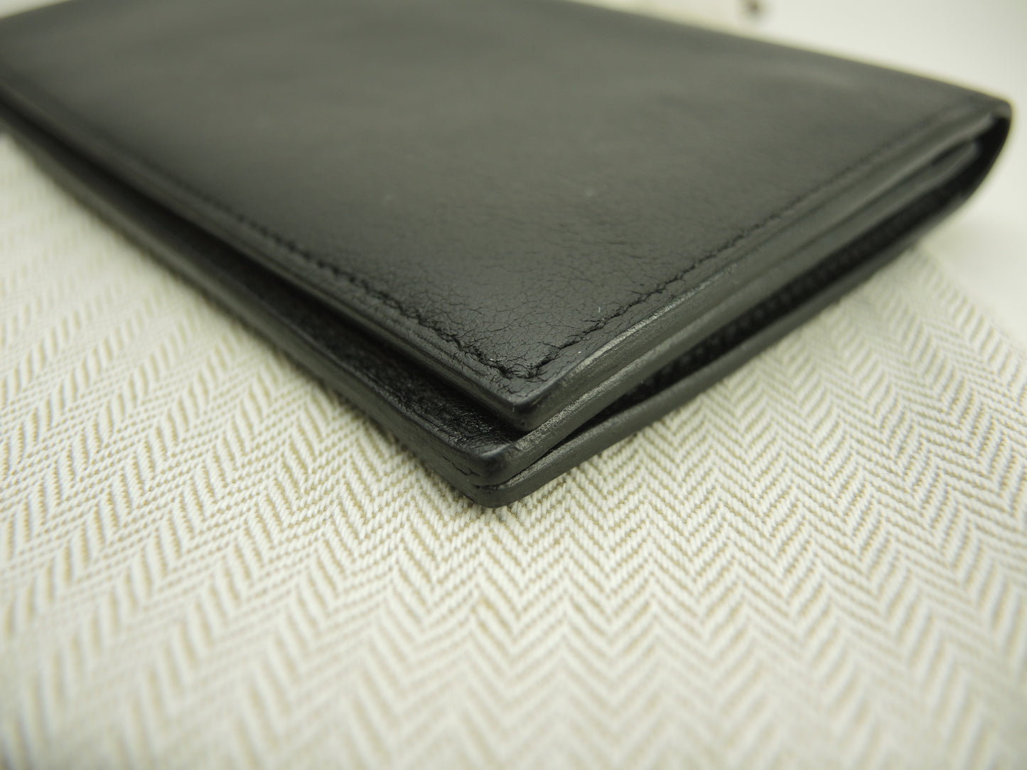 エルメス シチズンツイルロング スイフトレザー 黒 ロングウォレット 2折長財布@C