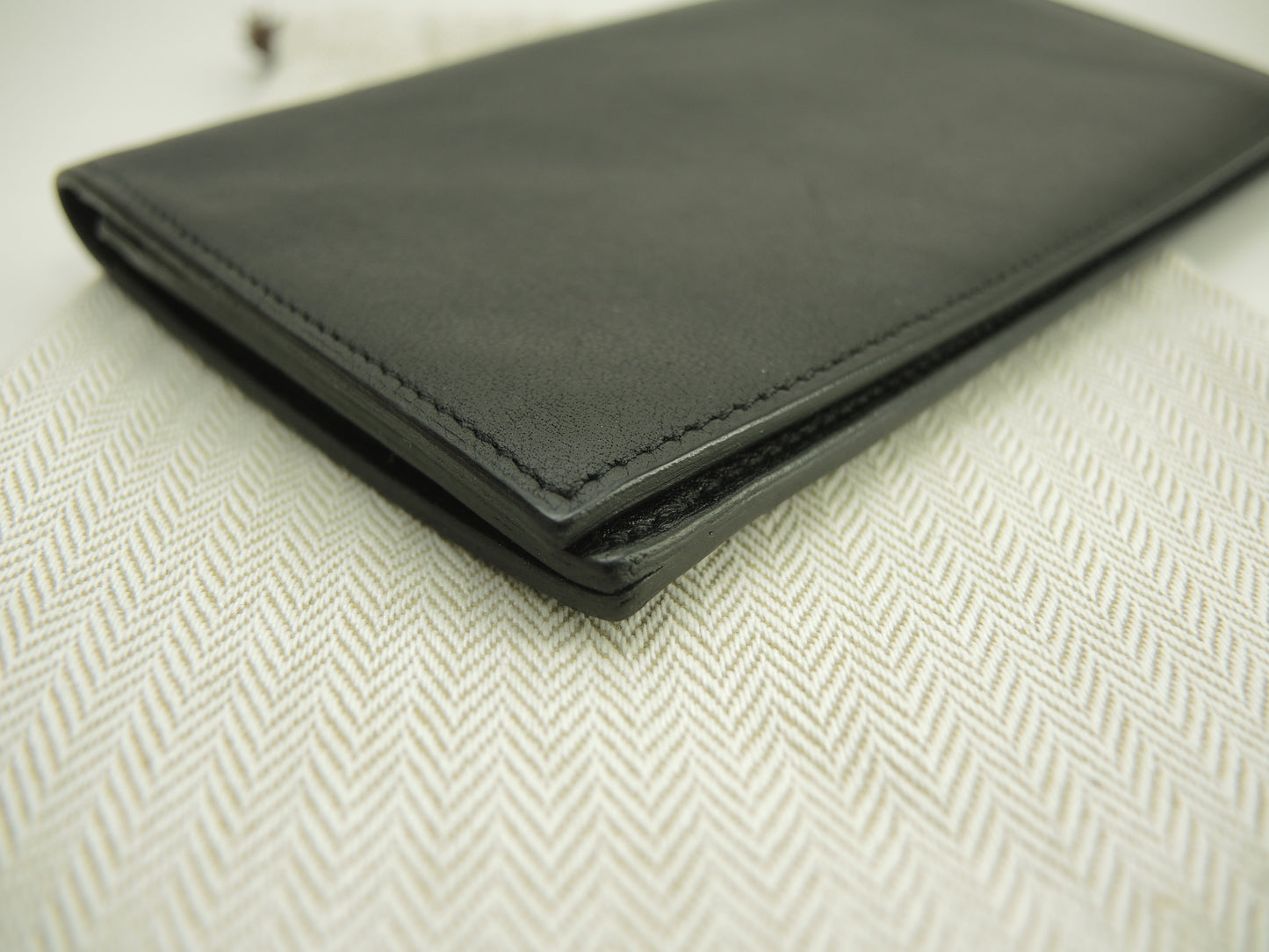 エルメス シチズンツイルロング スイフトレザー 黒 ロングウォレット 2折長財布@C