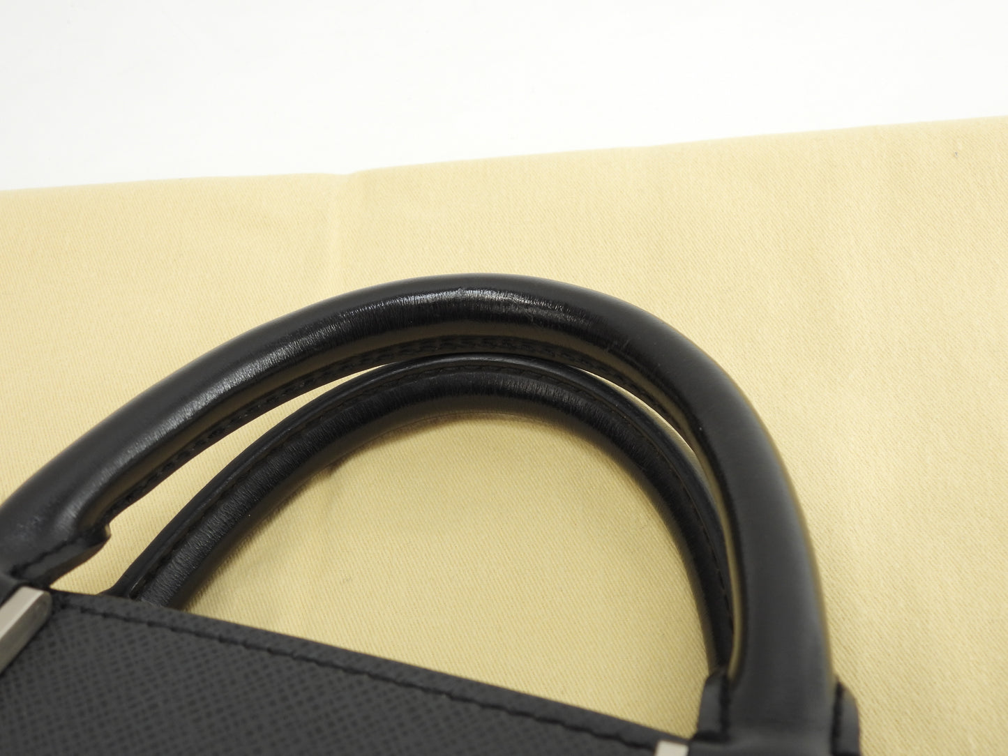 Louis Vuitton Rozan M30052 Taiga Black Briefcase, Good Condition @VI0055 2