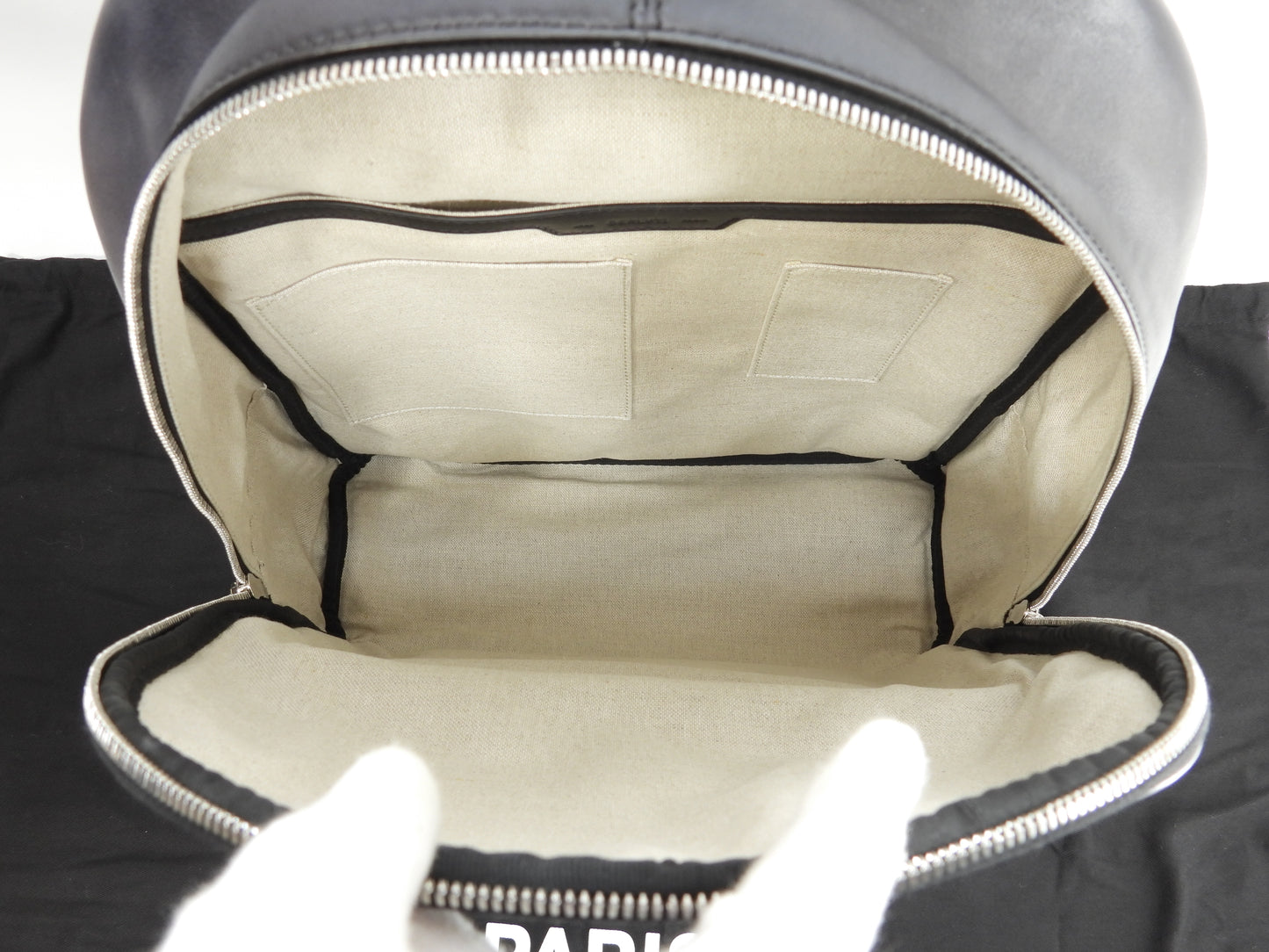 ベルルッティ バックパック タイムオフ レザー紺黒 カリグラフィ リュックサック 極美品@C0262