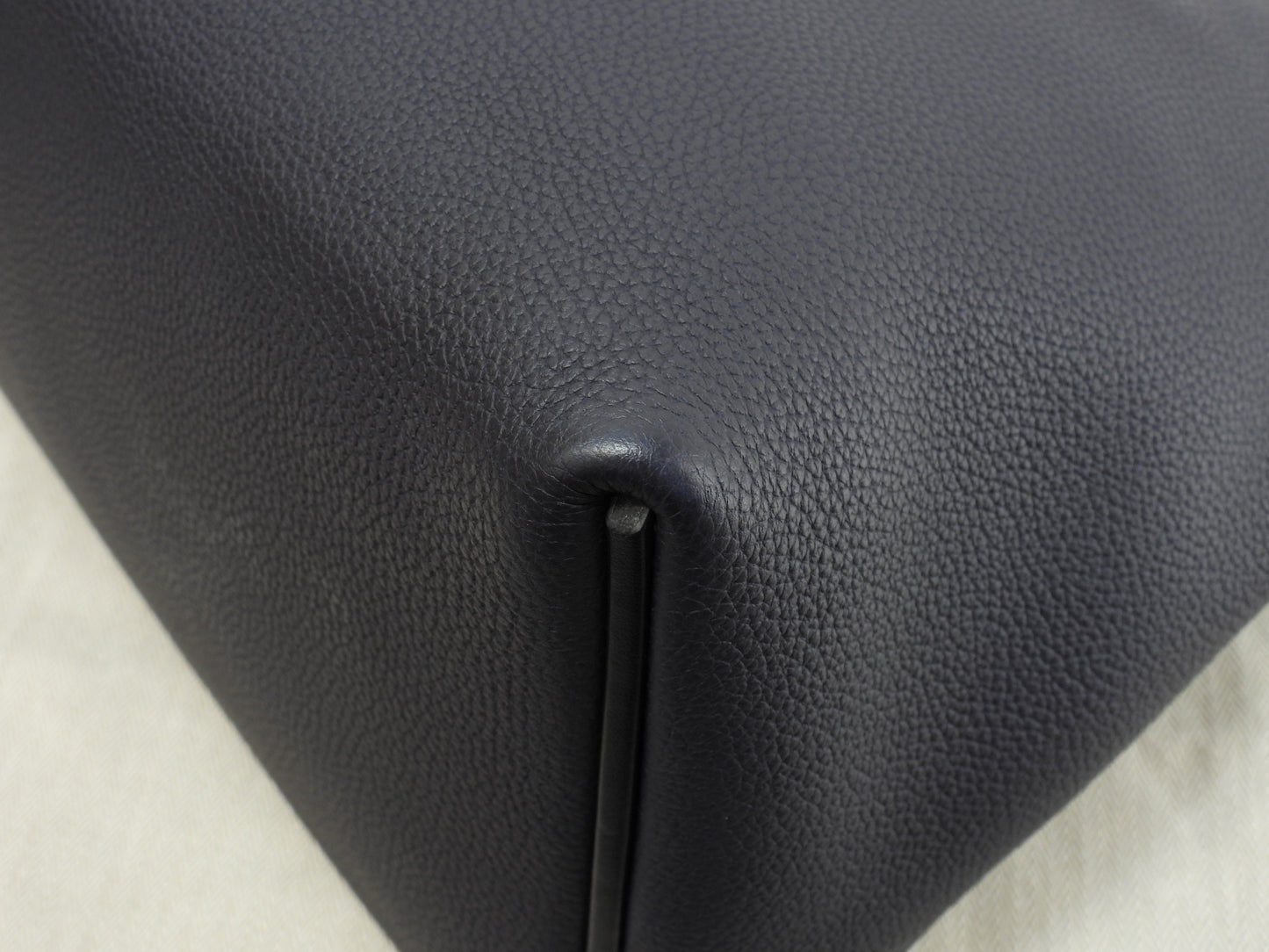 エルメス サックヴァンキャトル35 トゴ 紺黒 ハンドバッグ シルバー金具 美品@C 2