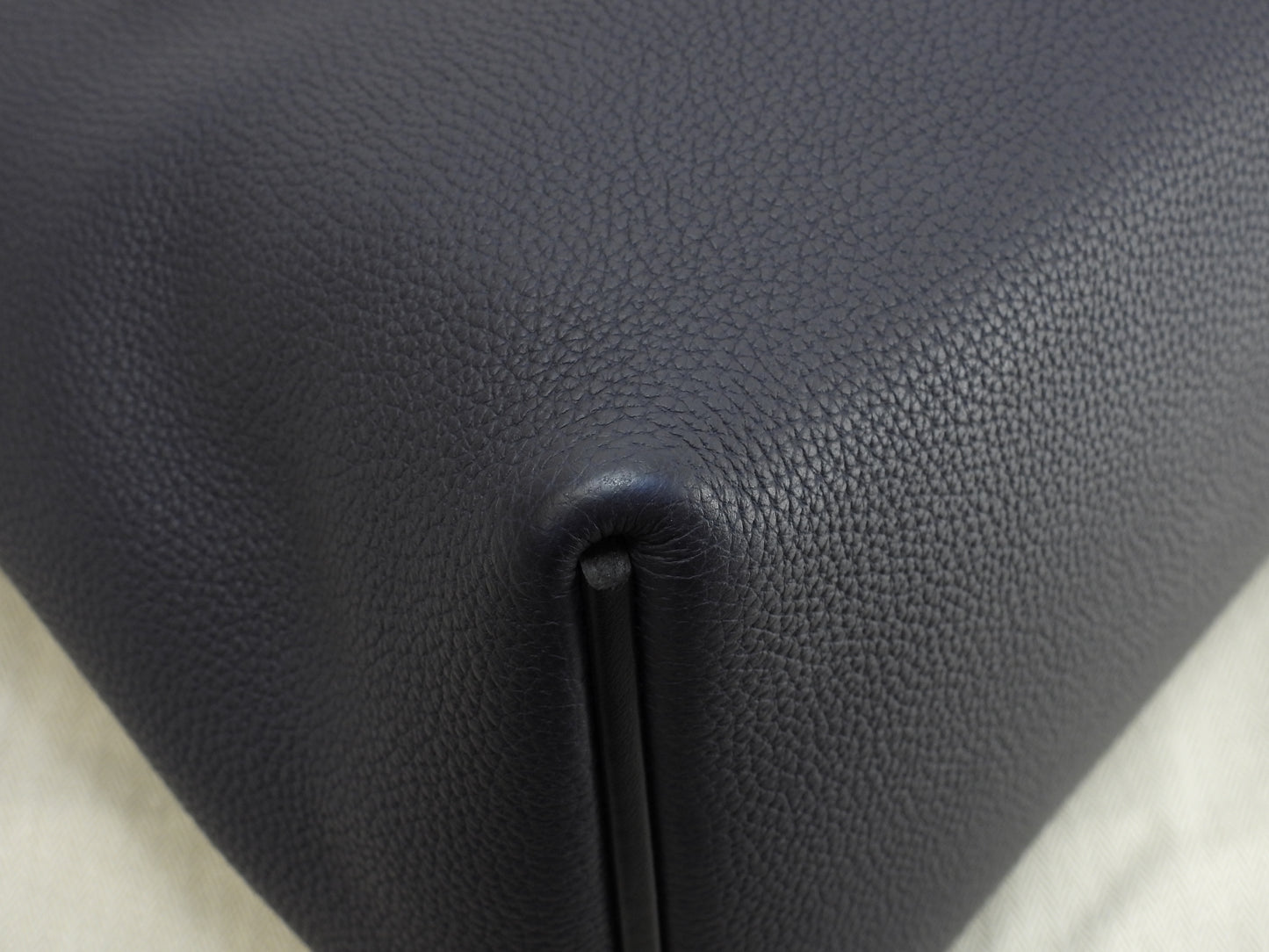 エルメス サックヴァンキャトル35 トゴ 紺黒 ハンドバッグ シルバー金具 美品@C 2