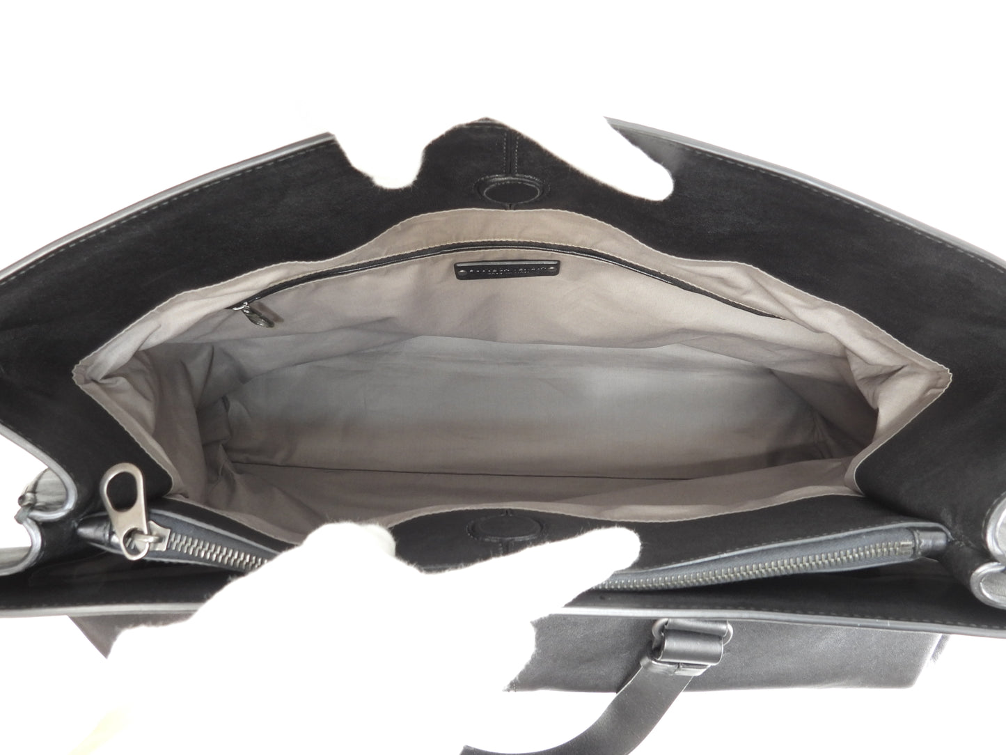 ボッテガヴェネタ トートバッグ大 イントレチャート レザー黒 メンズハンドバッグ 美品@B04106079U