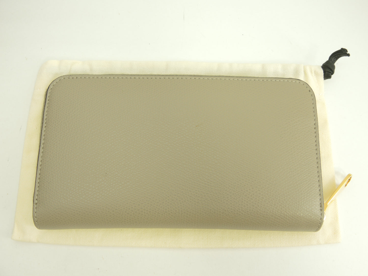 フェンディ ロングウォレット エフイズ レザー灰 ランドジップ長財布 未使用@ 2
