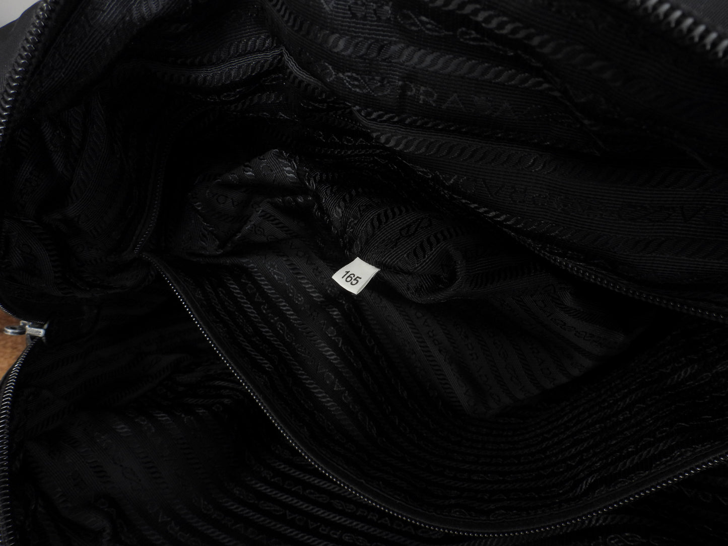 Prada Large Briefcase Saffiano Leather/Nylon Black Document Case with S @165 3