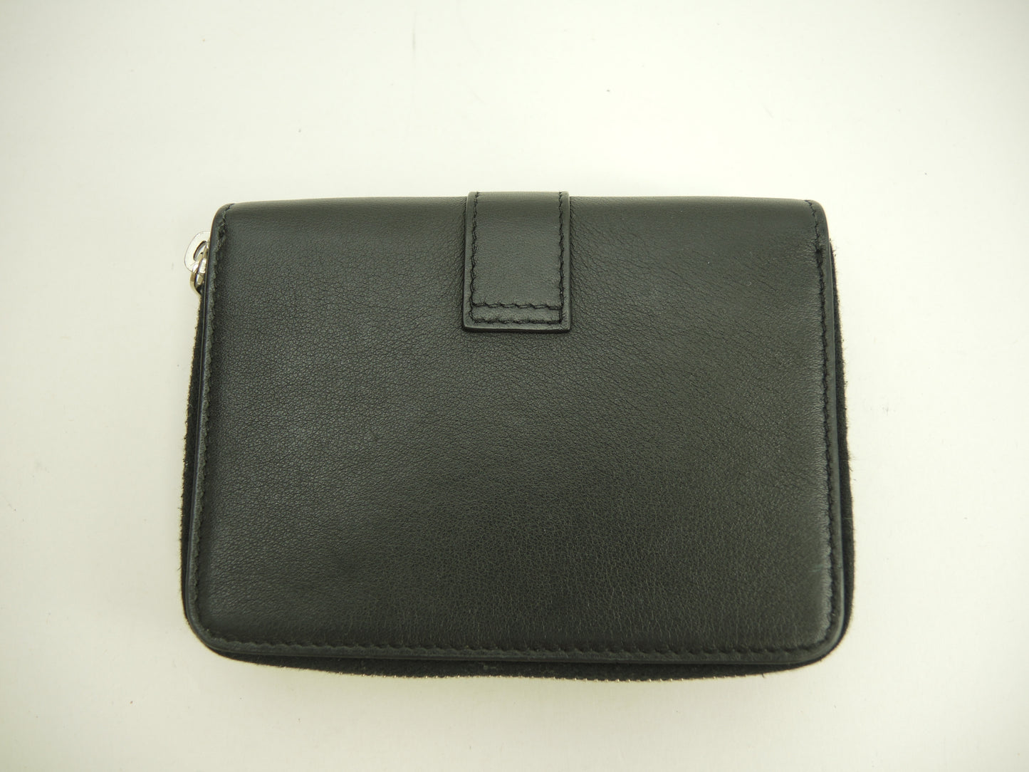 サンローラン スモールジップウォレット YSL レザー黒 コンパクト財布 美品@ 85