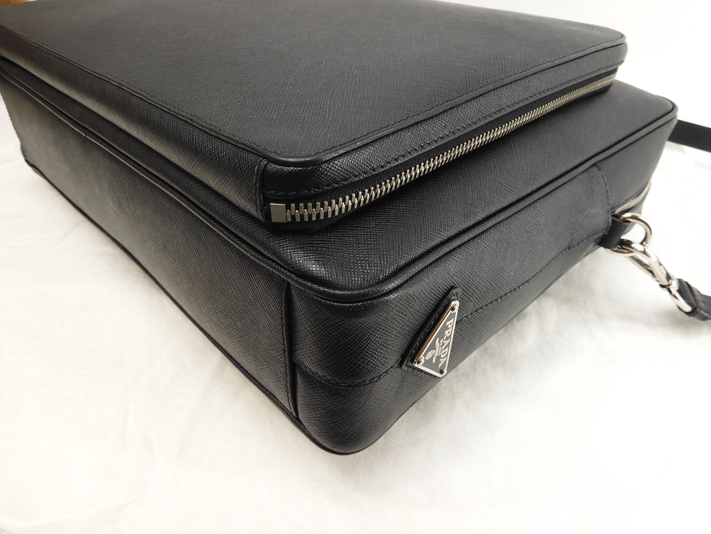 Prada briefcase with s Saffiano black document bag document case @164