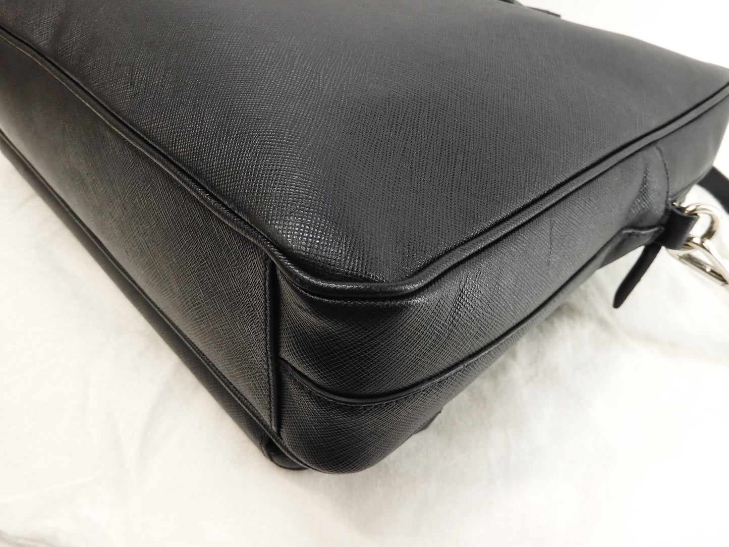 Prada briefcase with s Saffiano black document bag document case @164