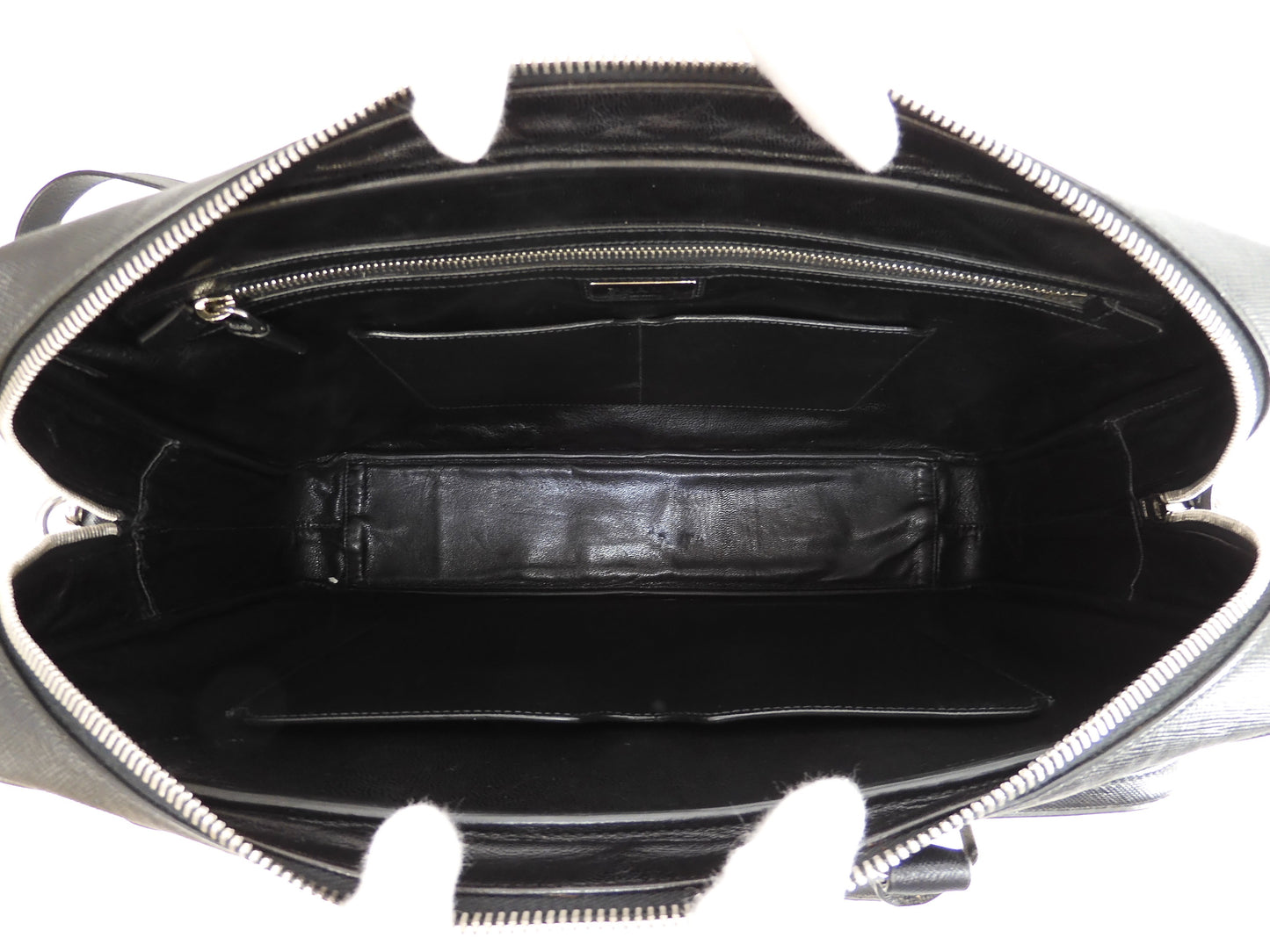 Prada briefcase with s Saffiano black document bag document case @164