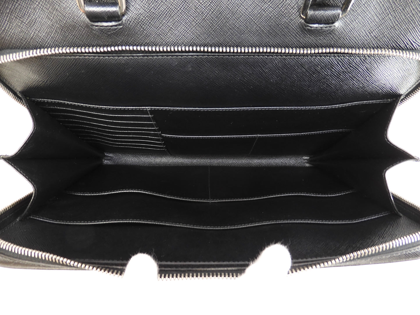 Prada briefcase with s Saffiano black document bag document case @164