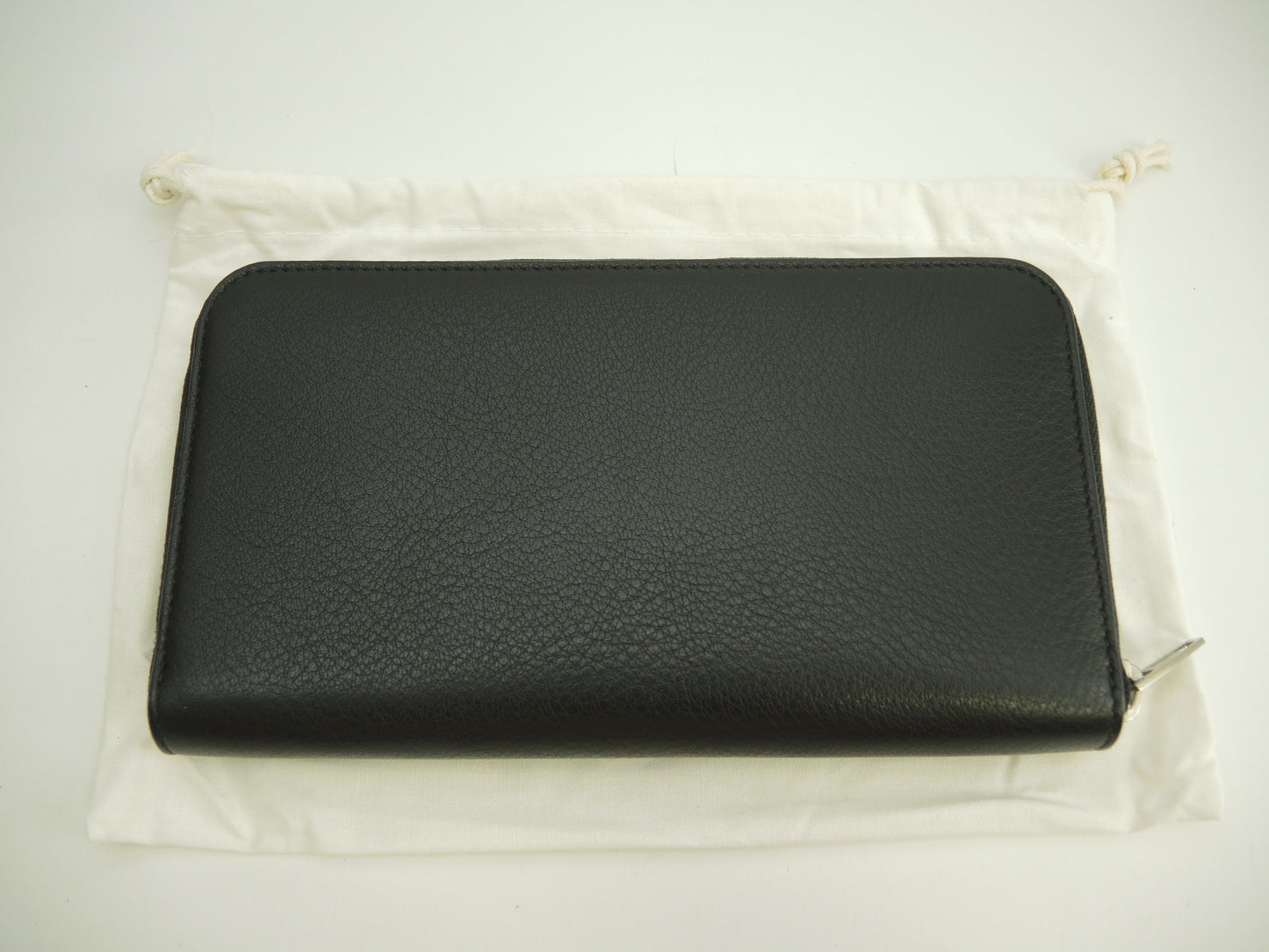 バレンシアガ ロングウォレット ペーパー レザー黒 ジップ長財布 未使用@ 36